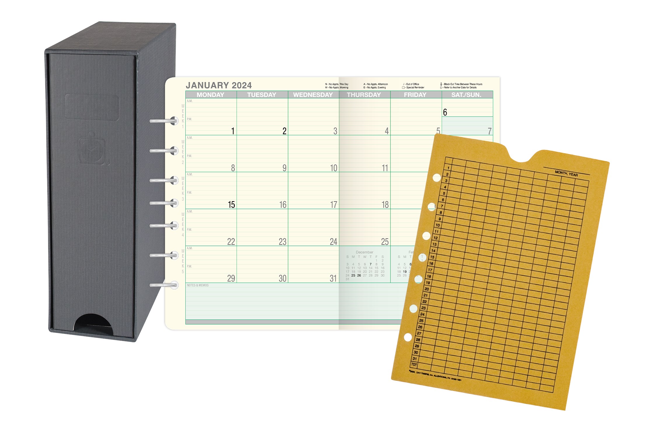 DayTimer Bill Payers Bundle Desk Size Planners, Calendars