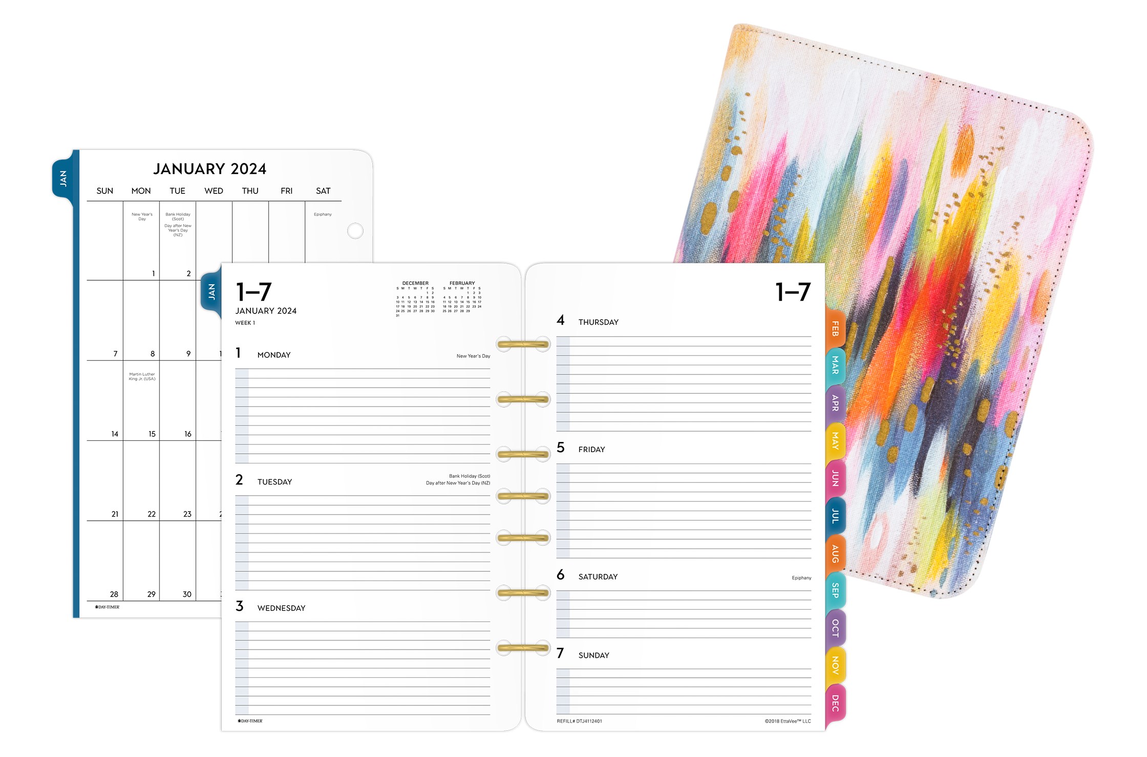 EttaVee™ for DayTimer® 2024 Two Page Per Week Planning Bundle
