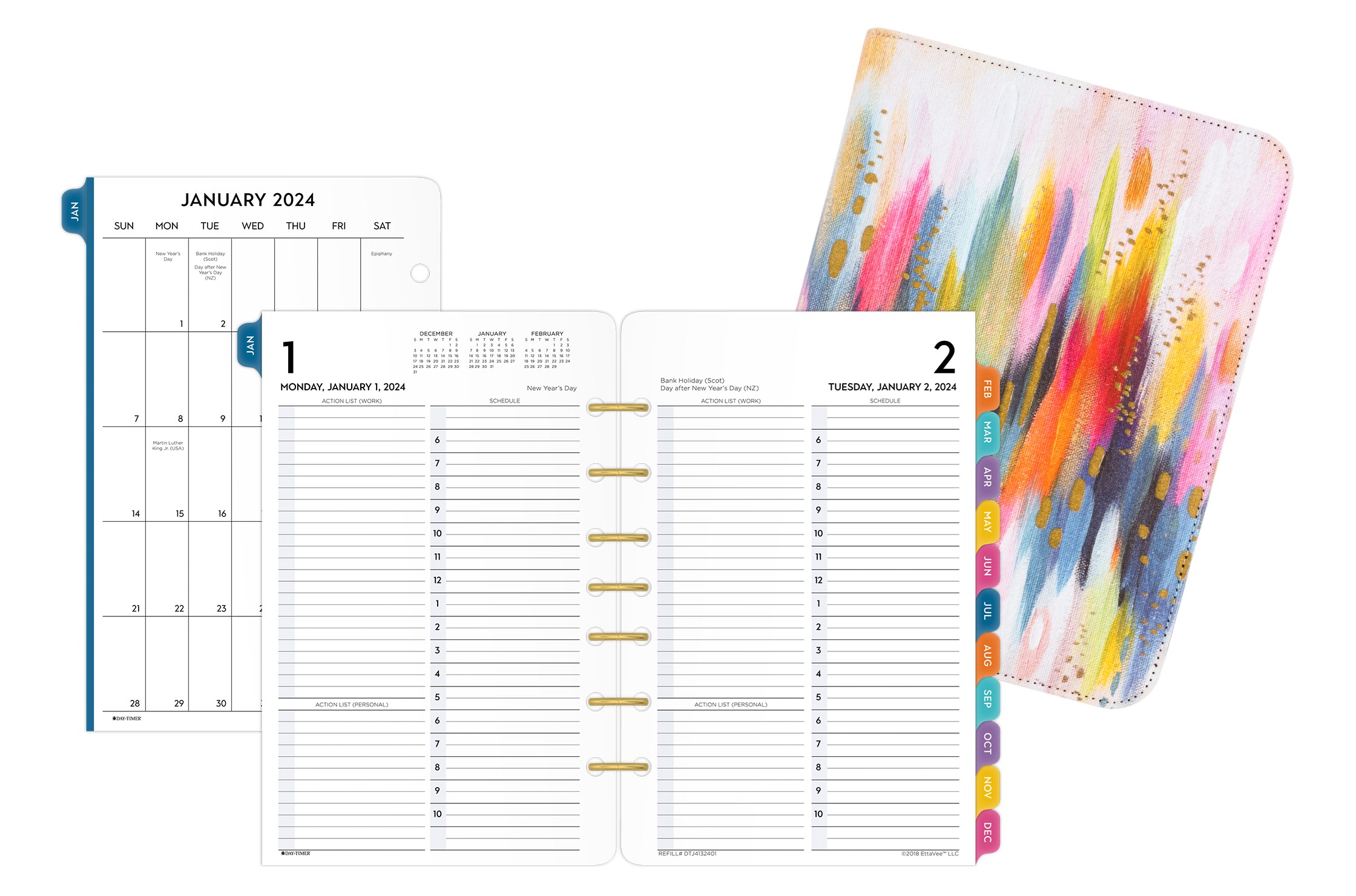 EttaVee™ for DayTimer® 2024 One Page Per Day Planning Bundle